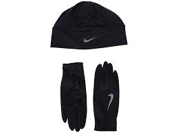 Nike Run Dry Hat And Gloves Set Black Black Silver Athletic Sports Equipment Nike Doesn T Let A Little N Free Shipping Clothes Outfit Accessories Gloves Set