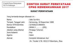 Gunakan bahasa indonesia yang baik dan benar. Contoh Surat Lamaran Dan Pernyataan Kemenkumham Kumpulan Surat Penting