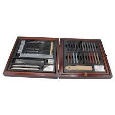Royal Langnickel Wooden Artist Premier Set Sketching 51 Pieces Royal Langnickel Artist Pencils Wooden