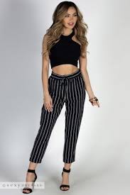 Black And White Striped Pants Outfit Pin On Oldom