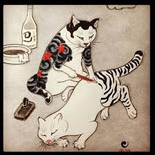 Pin By Guy Davis On Teh Meow Cats Cat Art Cat Tattoo Japanese Cat