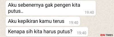Misalnya saja cara ngajak balikan mantan yang dihimpun brilio.net dari berbagai sumber, rabu (29/5) berikut ini. 8 Contoh Chat Dari Mantan Yang Sebentar Lagi Bakal Minta Balikan