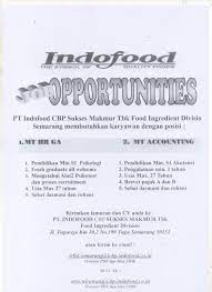 Makmur membuka pabrik baru di daerah tangerang untuk memproduksi. Lowongan Kerja Pt Indofood Cbp Sukses Makmur Lowongan Rembang