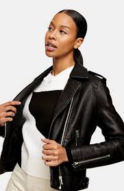 Topshop Brandy Faux Leather Moto Jacket Shopstyle