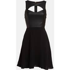 Astr Faux Leather Cutout Dress 72 Liked On Polyvore Featuring Dresses Vestidos Sh Black Cutout Dress Black Faux Leather Dress Short Black Cocktail Dress