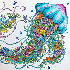 Crystal M On Instagram Progress Finishing Touches On The Background To Complete It C Coloring Book Art Lost Ocean Coloring Book Animorphia Coloring Book