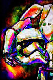 Star Wars Stormtrooper Painting Colorful Abstract Stormtrooper By Christopher Lane Star Wars Art Painting Star Wars Painting Star Wars Art