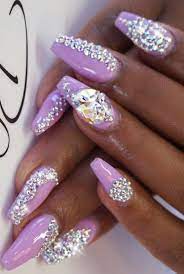 Purple ombre nails with rhinestones. Rhinestone Nails Nails Design With Rhinestones Nail Art Rhinestones