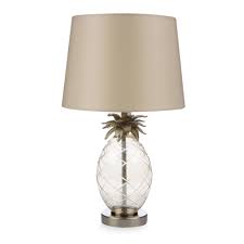 Laura Ashley Pineapple Glass Table Lamp with Shade
