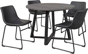 You'll find sets at bob's for under $500 for a dining table and chairs, and up to $4,300 for beautiful. Signature Design By Ashley Centiar Gray Black Round Dining Room Table Set D372 16 Set Boulevard Home Furnishings