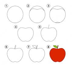 Download now gambar vektor 2d apel merah domain publik vektor. Cara Menggambar Buah Buahan Apel Mangga Pisang Dan Anggur Segar Dalam Keranjang