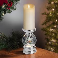 Haute Decor 7 5 Christmas Snow Globe Tabletop Candlestick Reviews Wayfair