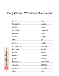 There are no english scrabble words that end with ofice. 13 Free Printable Baby Shower Word Scramble Game Puzzles