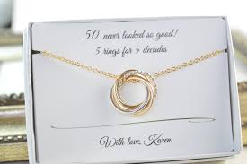 Therefore, for this 50th birthday, consider fun party elements like this silly face banner! 50th Birthday Gift For Women Petite Rings Necklace 5th Anniversary Gift For Her 5 Mixed Metal Necklace 5 Best Friends Necklace