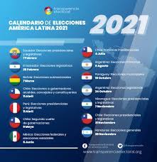 Elecciones presidenciales de eeuu 2020: Calendario Electoral America Latina 2021 Transparencia Electoral