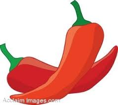 clipart illustration of two red hot chili peppers hot chili peppers