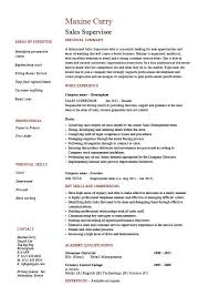 Sales Supervisor Resume Template Sample Example Job Description Marketing Store Displays Work