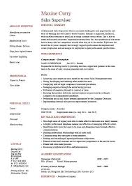 Choose your favorite resume format to customize in ms word. Sales Supervisor Resume Template Sample Example Job Description Marketing Store Displays Work