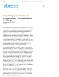 The telegraph, 01 июня 2020. Ebola Virus Disease Democratic Republic Of The Congo Disease Outbreak News 2 May 2019 Democratic Republic Of The Congo Reliefweb