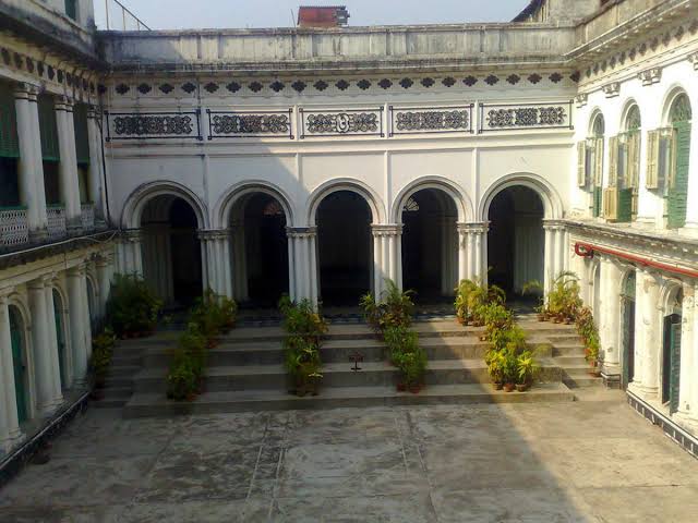 Inner courtyard of Jorasanko Thakur Bari, AI generated
