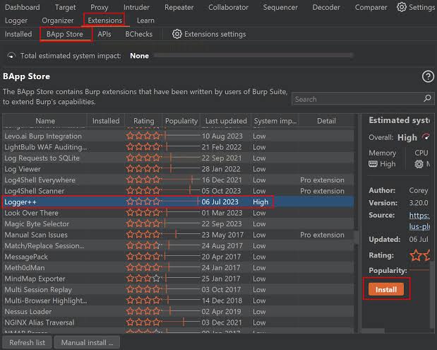 Burp Suite for Pentester: Logger++ - Hacking Articles