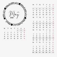 May 2020 Calendar Clipart Vector Png Element May Clipart Floral Wrethes Cute Planner Calendar Png And Vector With Transparent Background For Free Download Cute Planner Planner Calendar Calendar Clipart