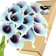 Plum color palettes with color ideas for decoration your house, wedding, hair or even nails. 15 Stems Floral Arrangments Artic Blue Plum Purple Fiveseasonstuff Real Touch Calla Lilies Artificial Flowers Wedding Bridal Bouquet Home Decor Party Home Artificial Flowers
