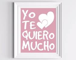 Spanish Kids Room Art Print Yo Te Quiero Mucho By Thewallaroo 15 00 Kids Room Art Nursery Art Prints Nursery Art