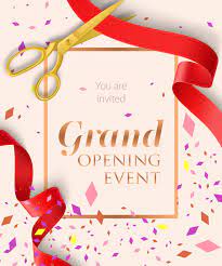 Download Grand Opening Event Lettering With Confetti For Free In 2020 Grand Opening Invitations Event Invitation Design Event Invitation