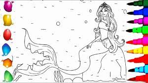 Free printable little mermaid coloring pages for kids. Super Coloring For Children Barbie Mermaid Princess Coloring Pages L Coloring Books For Kids Youtube