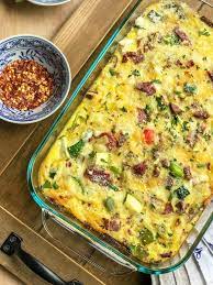 Make Ahead Easy Vegetable Egg Bake Breakfast Casserole Recipe Breakfast Recipes Casserole Baked Breakfast Casserole Breakfast Casserole Easy