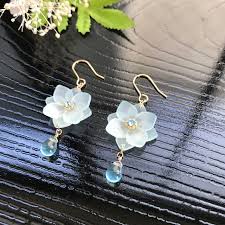 アジサイの雨音 ピアス 2020 ウェディング イヤリング ピアス 手作り イヤリング 作り方