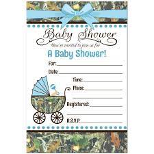 Blue Camo Baby Invitations 4 X 6 Inch 8 Count Camouflage Baby Shower Invitations Baby Shower Camo Camo Baby Shower Invitations