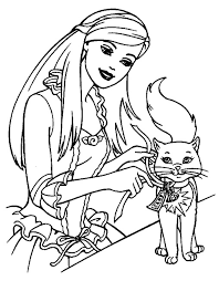 Pe qbebe poti gasi cele mai frumoase desene de colorat cu barbie sirena. Pisica Si Barbie De Colorat