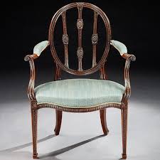 A George Iii Hepplewhite Carved Mahogany Open Armchair Design Antiques Chair Furniture Antiquefurniture Mah Art Chair Georgian Furniture Antique Chairs