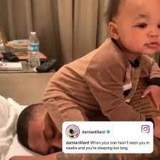 Damian lillard metió el tiro ganador para el team lebron en el nba allstar game 2021. Nba On Espn Damian Lillard Gets Woken Up By His Son Facebook
