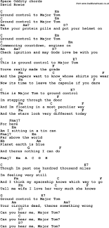 Lyrics With Guitar Chords For Space Oddity Chords For Space Oddity Guitar Chords For Songs Music Chords Guitar Songs