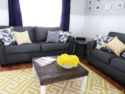 Grey Living Room With Oak Trim Awesome Gray And Blue Living Room With Related For Gr Blue And Yellow Living Room Yellow Living Room Grey And Yellow Living Room