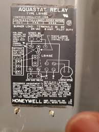 The aquastat is honeywell l8148e. Not Sure Where To Connect C Wire On Furnace Home Improvement Stack Exchange