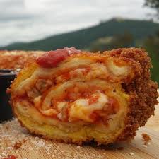 Image result for deep fried pizza