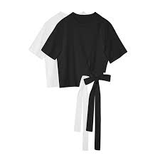 vega chan t恤女短袖2019夏装韩版新款圆领蝴蝶结系带短款上衣潮 淘宝网 lace shorts neck bow cotton blend