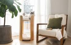 Castillo Cat Tree For Large Cats, Sleek Wooden Cat Tree ...