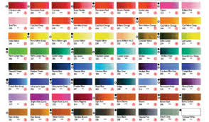 Shinhan Oil Paint Printed Colour Chart Jacksons Art