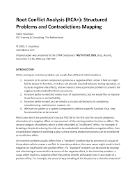 Jun 01, 2013 · conflict analysis is the critical first step toward meeting these objectives. Pdf Root Conflict Analysis Rca Structured Problems And Contradictions Mapping
