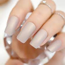 Matte nails are fall's biggest nail trend. Gorgeous Cream False Nails Long Iridescent Matte Fake Nails Frost Art Design Diy Full Free Artificial False Nails 24 False Nails Aliexpress