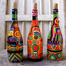 Painted Wine Bottle Mrs Lundgren S Art Room Why not make some diy wine bottle crafts with them, instead? painted wine bottle mrs lundgren s