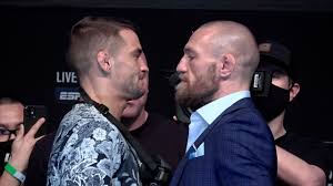 Mcgregor roars back with a few hard right. Dustin Poirier Vs Conor Mcgregor 2 Ufc 257 Presser Staredown Mma Fighting Youtube