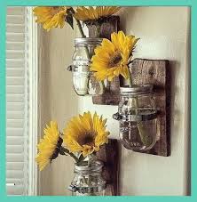 The perfect finishing touch to a sunflower themed kitchen. Need Some Ideas For Your Kitchen Decor Kitchen Decor Tips Sunflower Kitchen Decor Country Themed Bedrooms Mason Jar Decorations