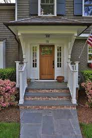 85 Beautiful Wooden And Stone Front Porch Ideas Decoradeas Front Porch Steps House With Porch Concrete Front Porch