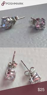 925 Sterling Silver White Cubic Zirconia Earrings Boutique Cubic Zirconia Earrings Clean Sterling Silver Zirconia Earrings